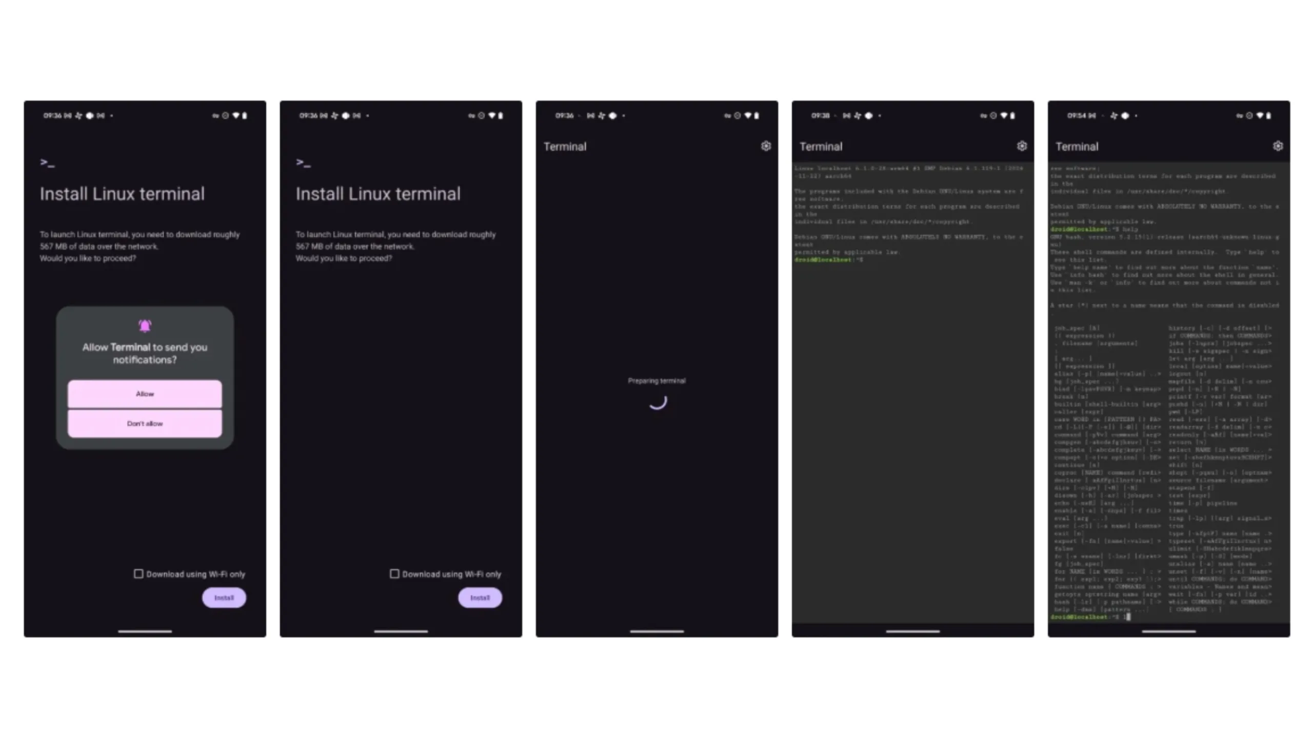 Como obter o aplicativo Terminal Linux no Android para dispositivos Pixel 2 Terminal Linux