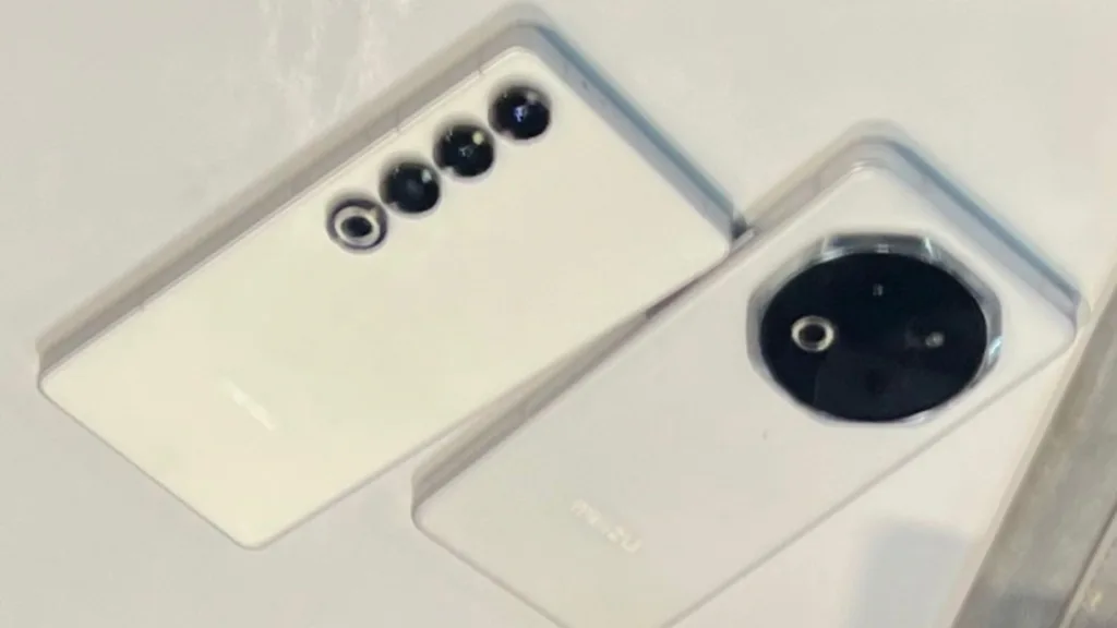 Meizu 21 Pro (esquerda) ao lado do Meizu 22 Pro (direita)
