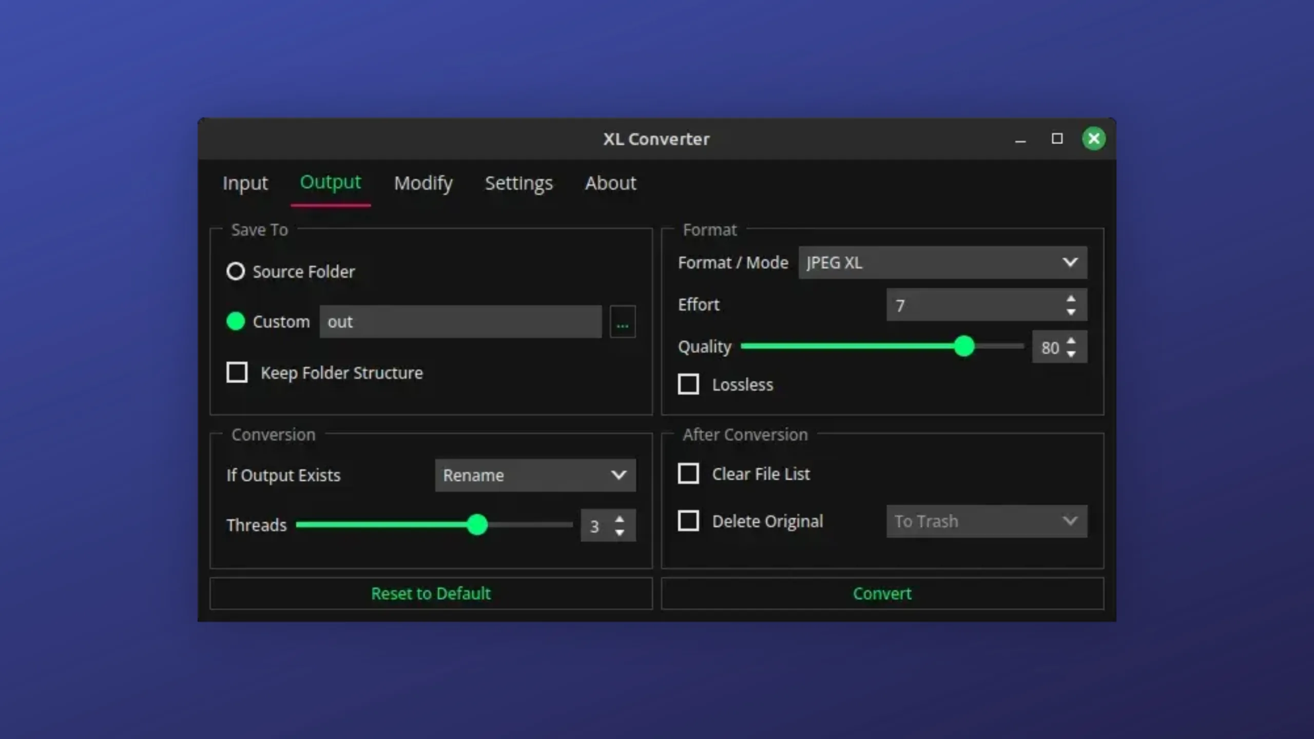 Instale o XL Converter no Ubuntu, Fedora, Debian e outras distribuições Linux com Flatpak 2 Imagem com a interface do XL Converter