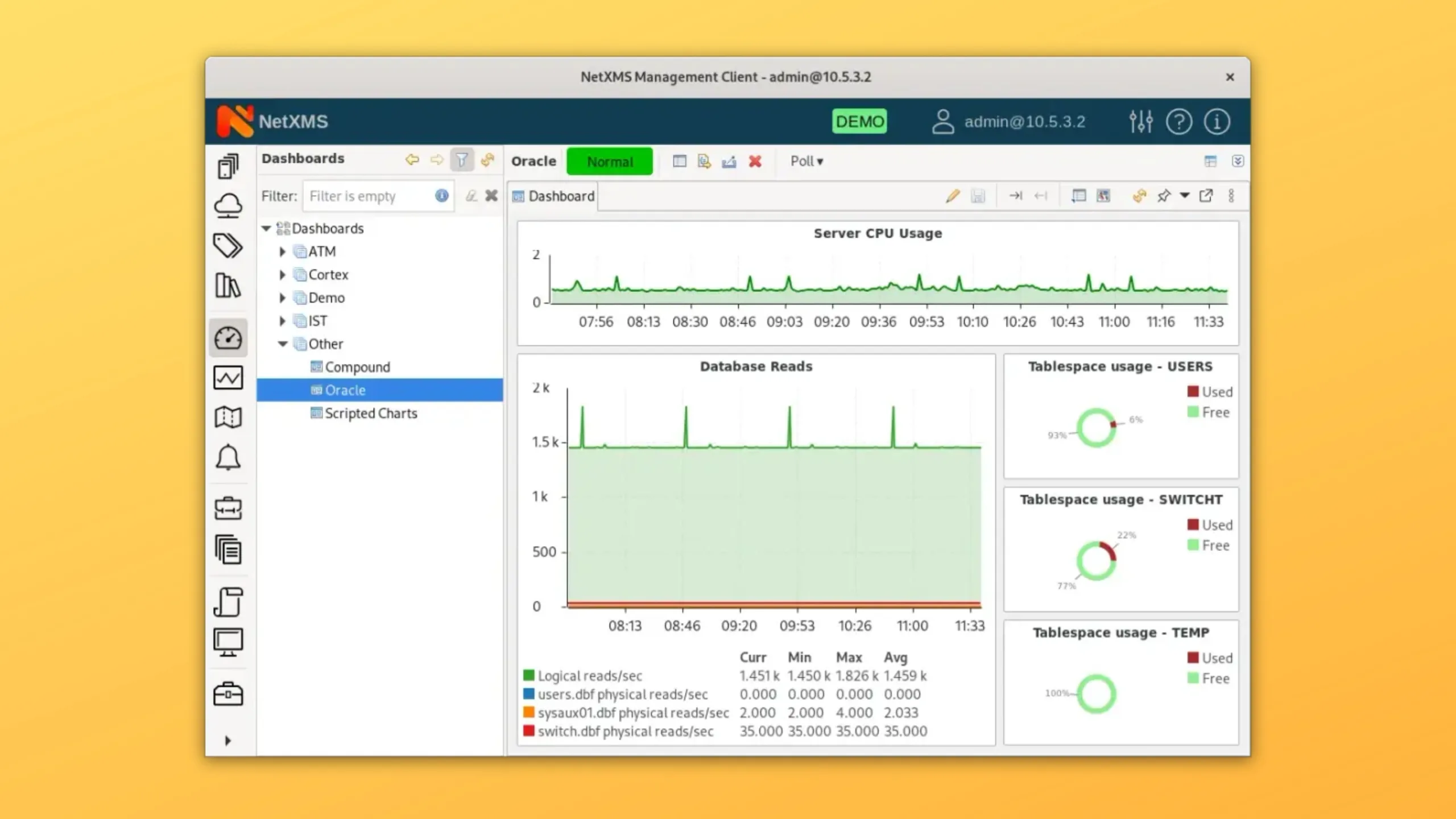 Instale o NetXMS 5.2 no Ubuntu, Fedora, Debian e outras distribuições Linux com Flatpak 2 Imagem com a interface do Netxms