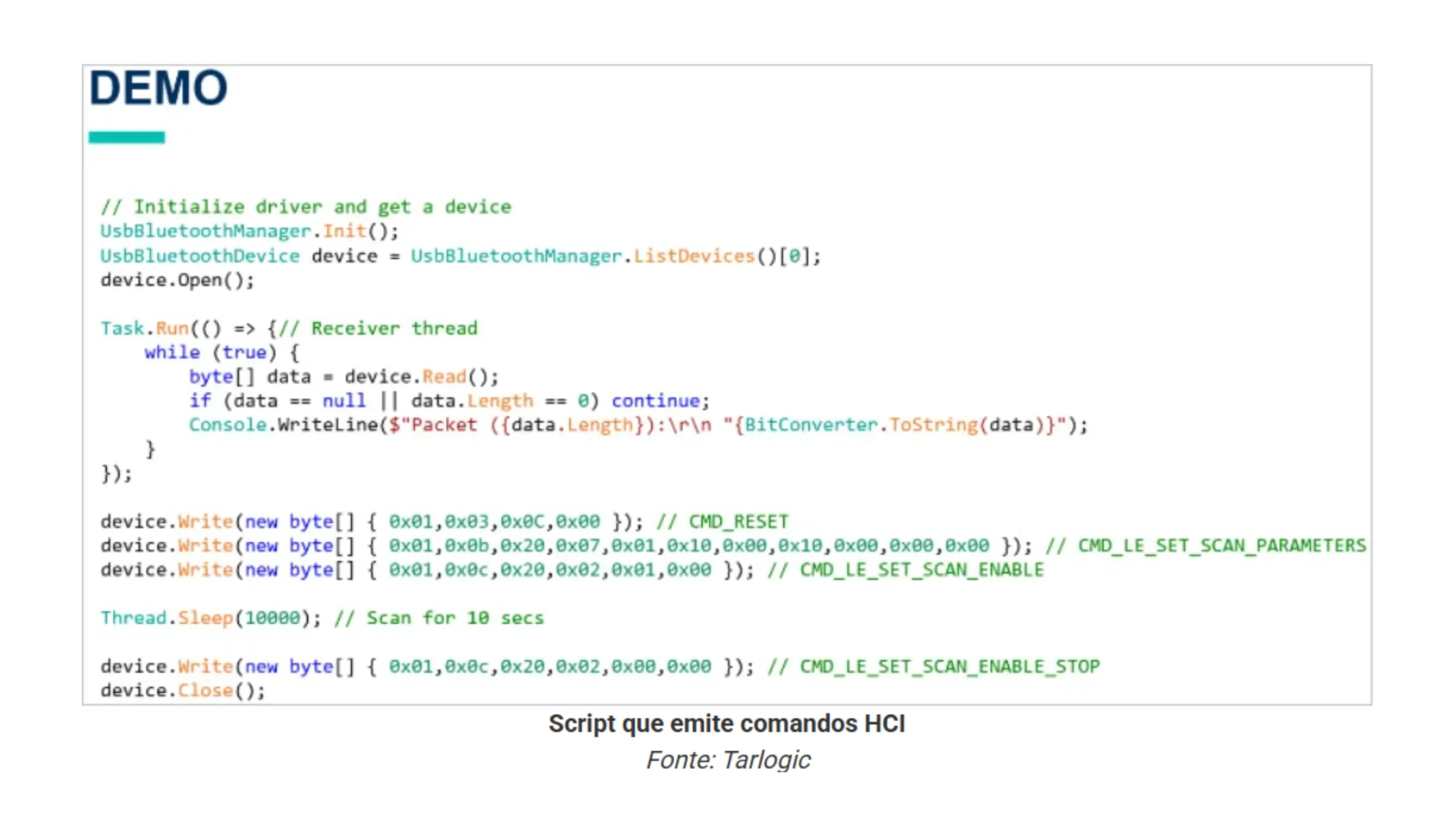 Comandos ocultos ESP32