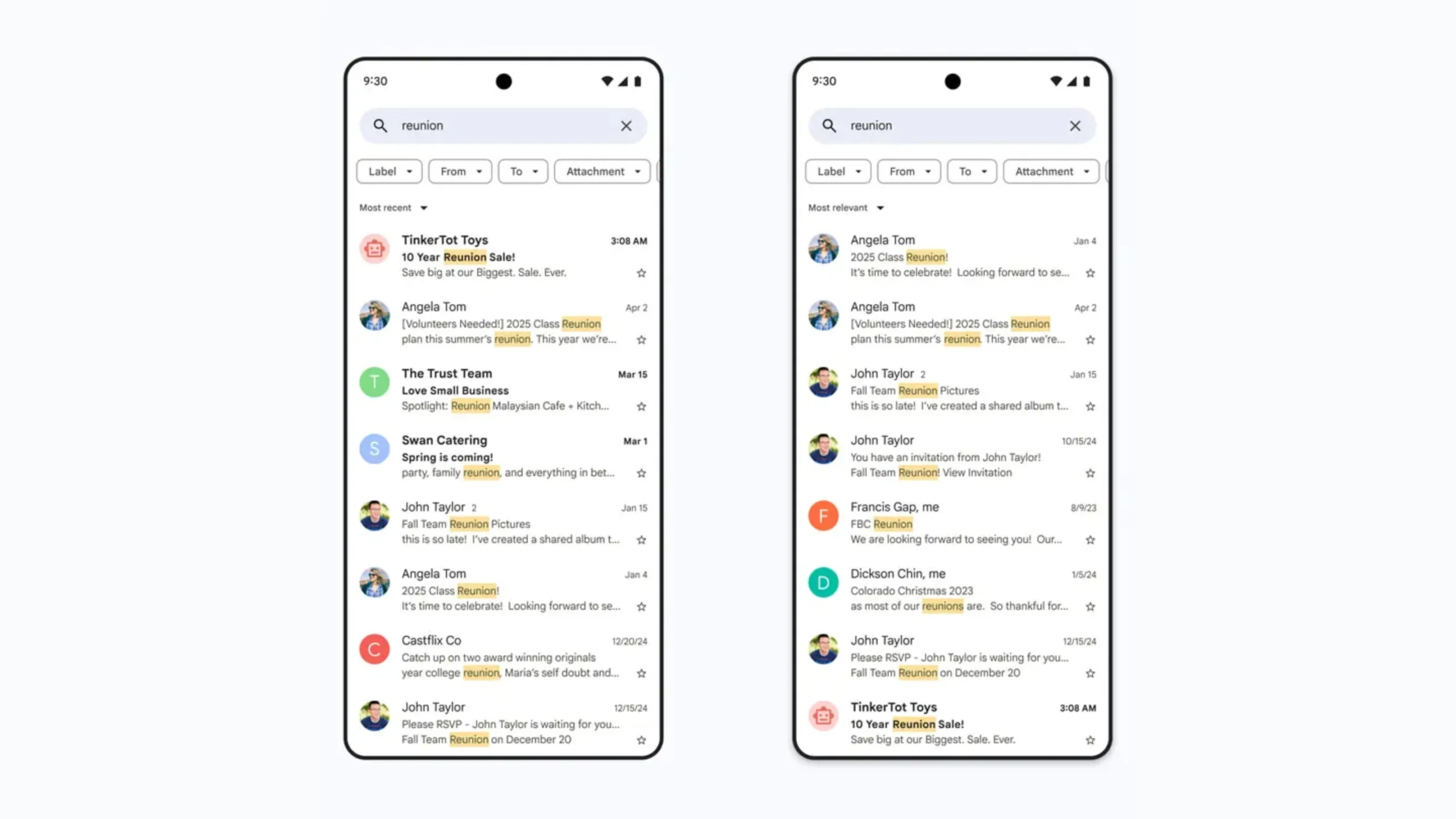 Nova atualização de pesquisa do Gmail com IA facilita encontrar e-mails mais relevantes 2 Pesquisa Gmail