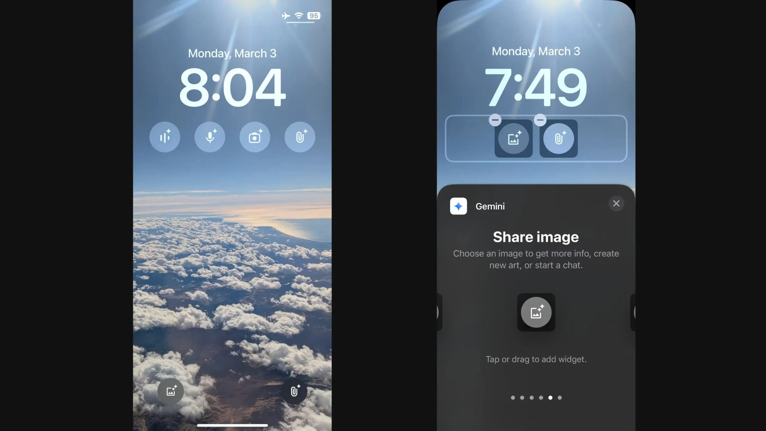 Widgets iPhone Gemini