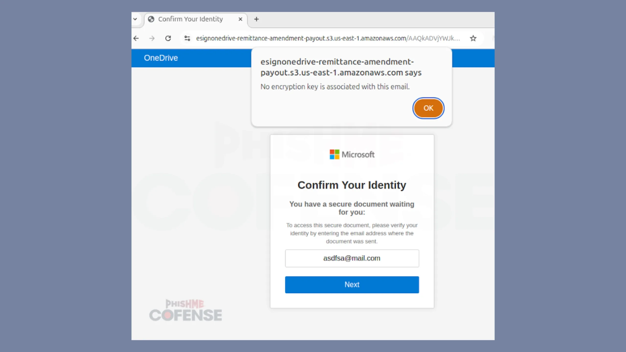 Phishing inteligente usa verificação de e-mail em tempo real para ataques direcionados 2 Phishing email