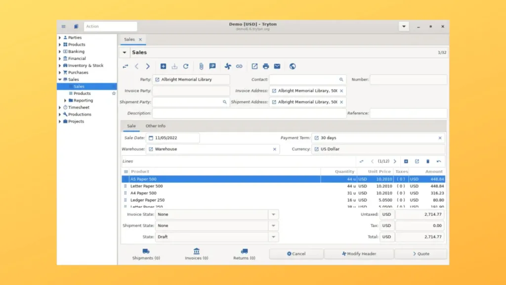Imagem com a interface do Triton