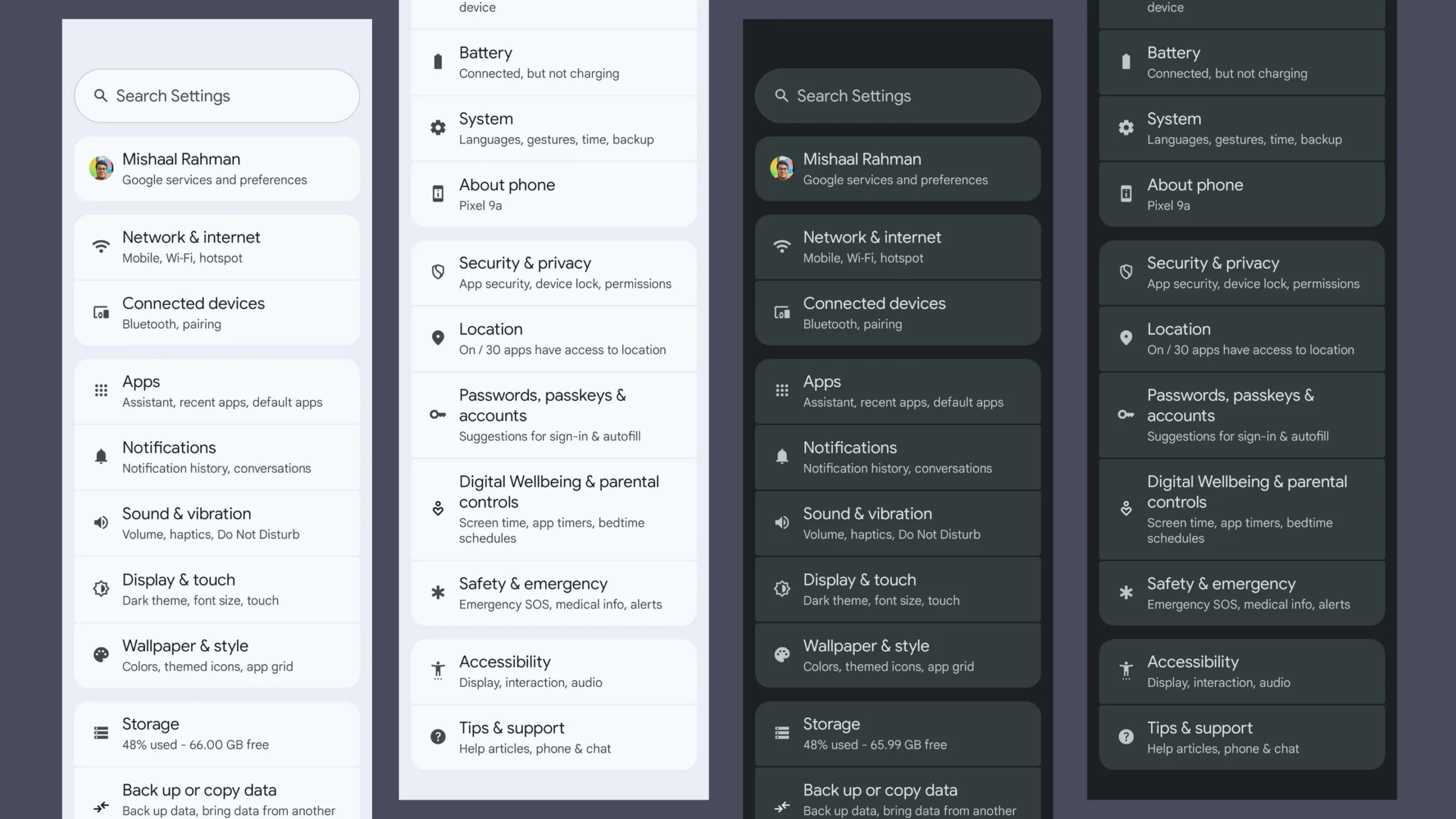 Google prepara visual mais vibrante para o app Configurações do Android 2 Configurações Android