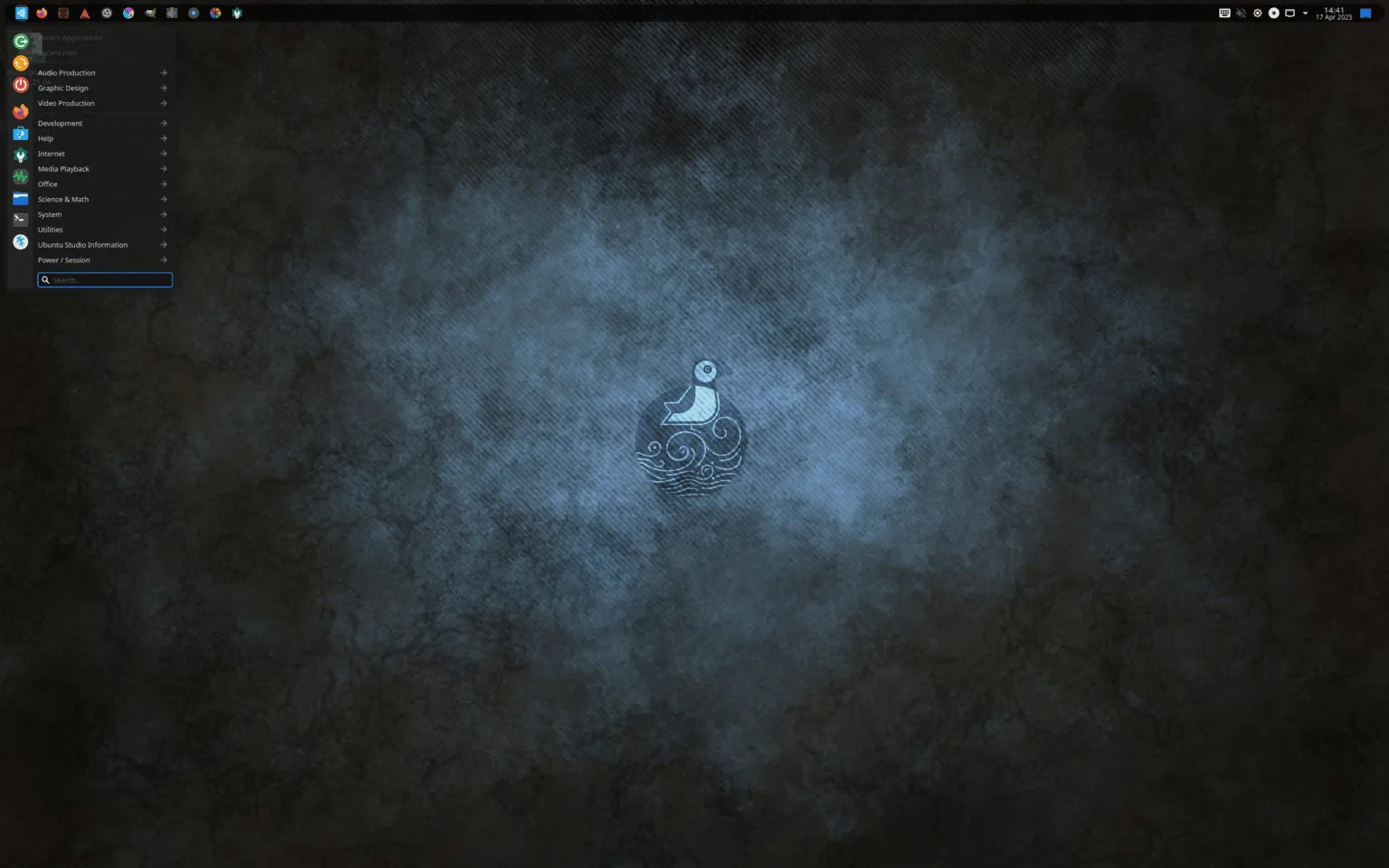 Ubuntu Studio 25.04 lançado com GIMP 3.0, PipeWire 1.2.7 e novas ferramentas criativas 1 Logo do Ubuntu Studio 25.04 com fundo artístico representando criatividade multimídia