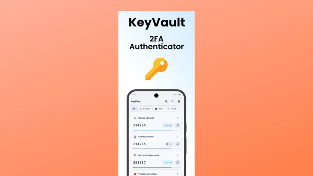Imagem com a interface do KeyVault