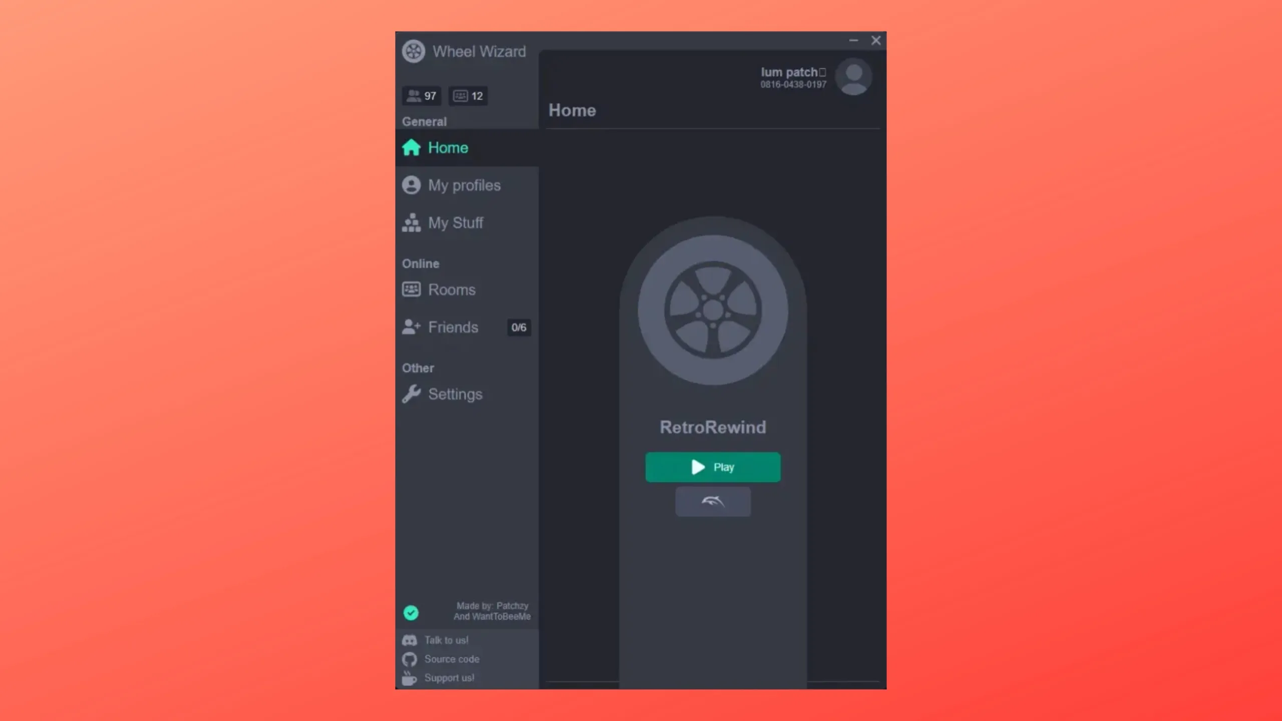 Instale o Wheel Wizard no Ubuntu, Fedora, Debian e outras distribuições Linux com Flatpak 2 Imagem com a interface do Wheel Wizard