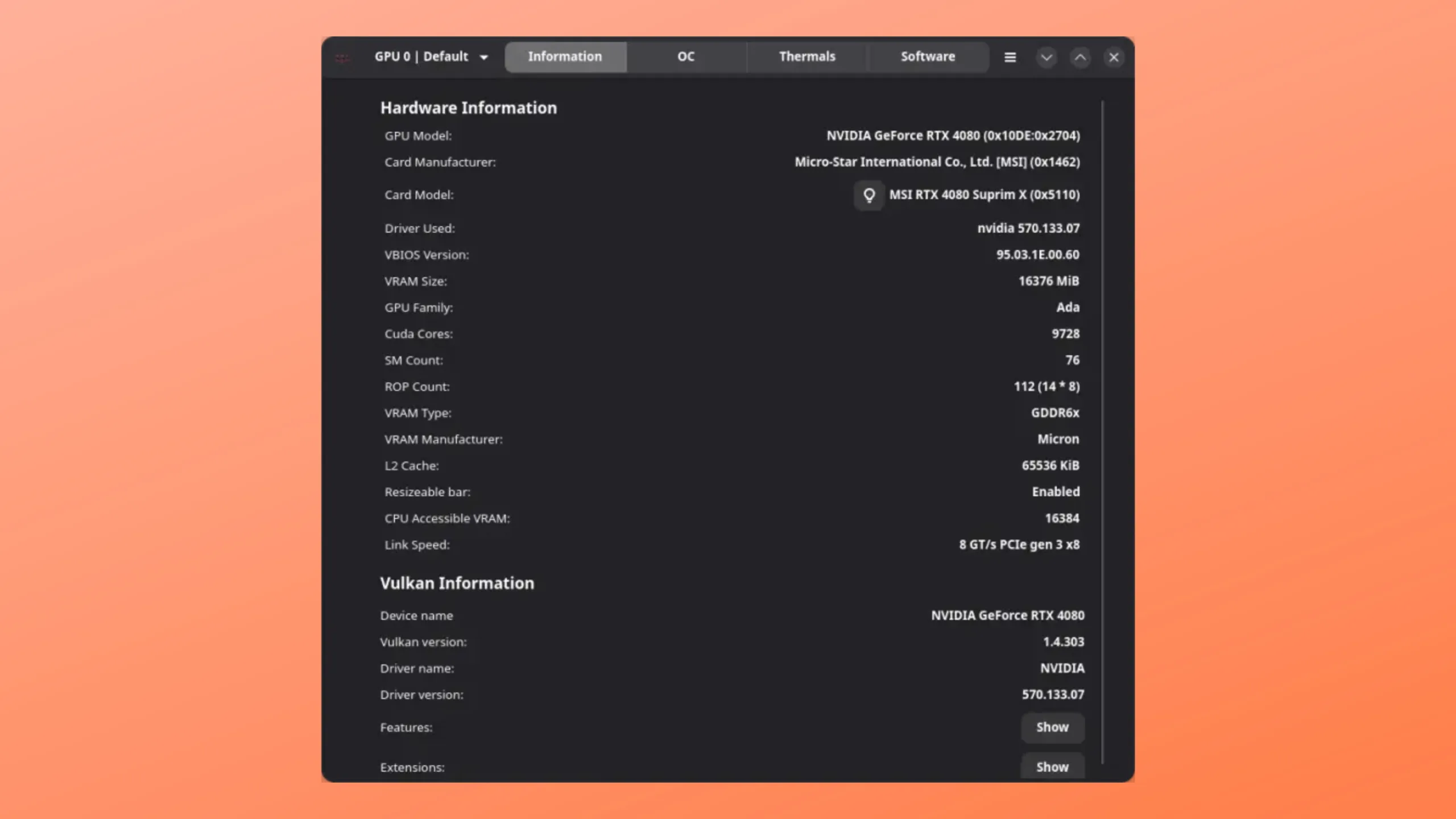 Instale o LACT no Ubuntu, Fedora, Debian e outras distribuições Linux com Flatpak 2 Imagem com a interface do LACT