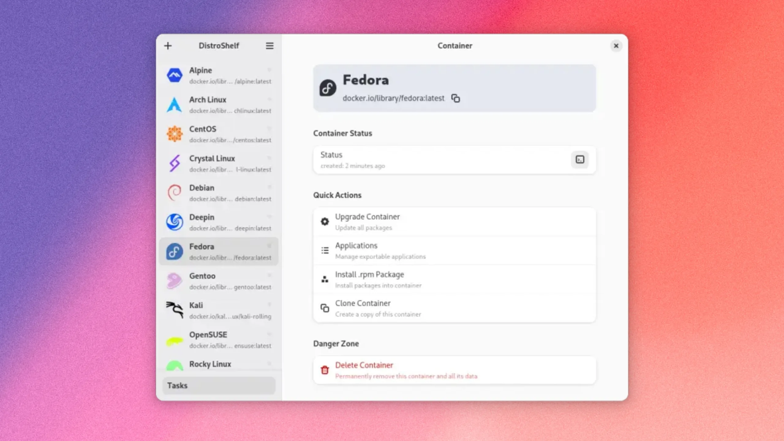 Instale o DistroShelf no Ubuntu, Fedora, Debian e outras distribuições Linux com Flatpak 2 Imagem com a interface do Distroshelf