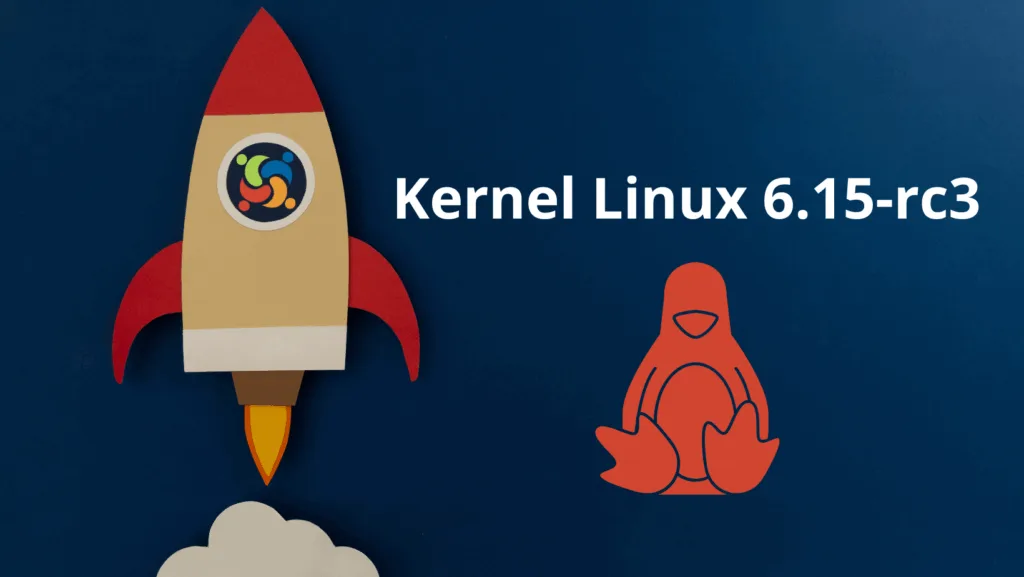 Mascote Tux do Linux representando o lançamento do kernel 6.15-rc3