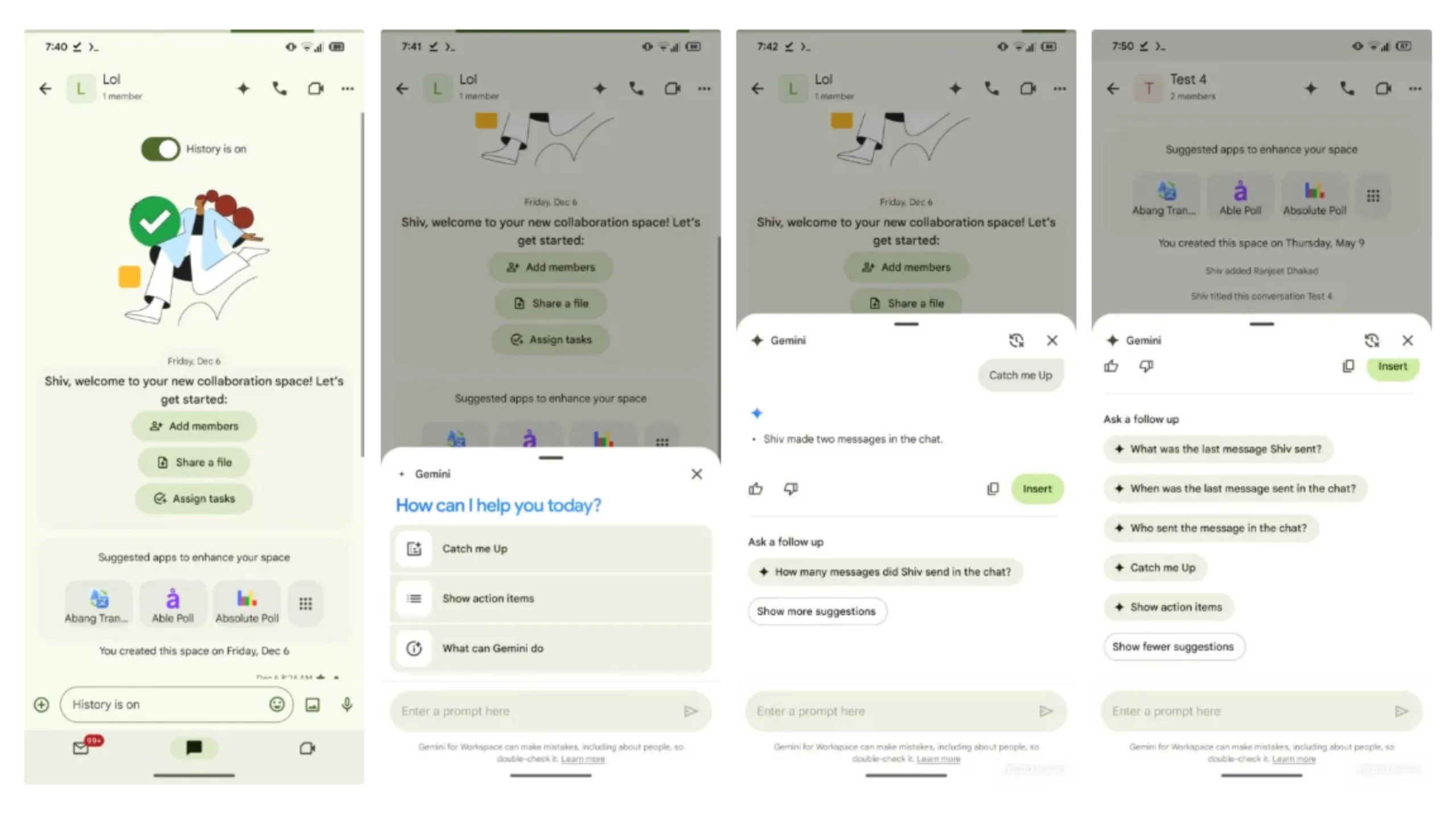 Google prepara agendamento de mensagens e integração do Gemini no Chat 2 Google Chat