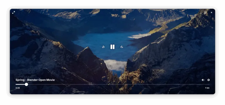 Interface do Showtime no GNOME 49 reproduzindo vídeo em tela limpa