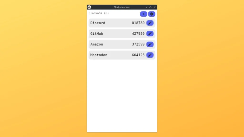 Imagem com a interface do Clockode
