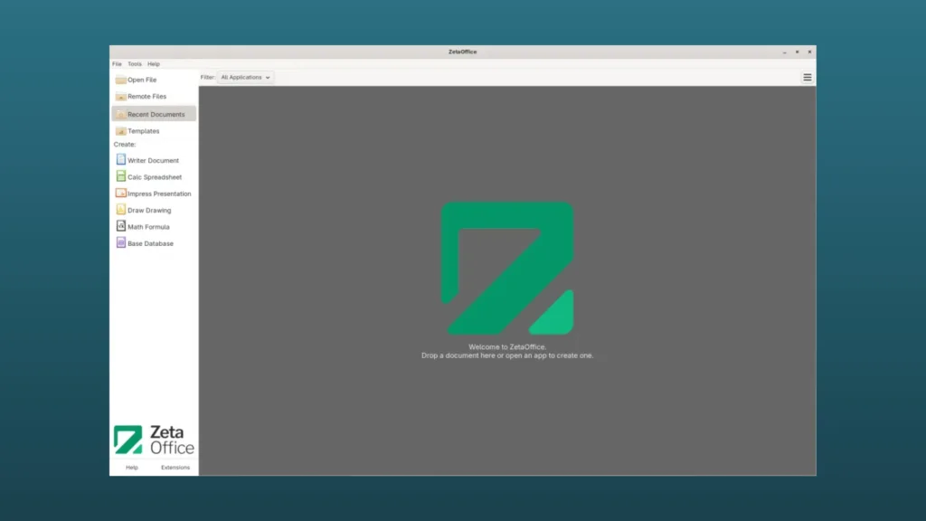 Imagem com a interface do ZetaOffice