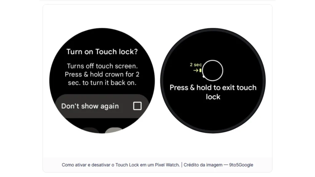 Pixel Watch Touch Lock