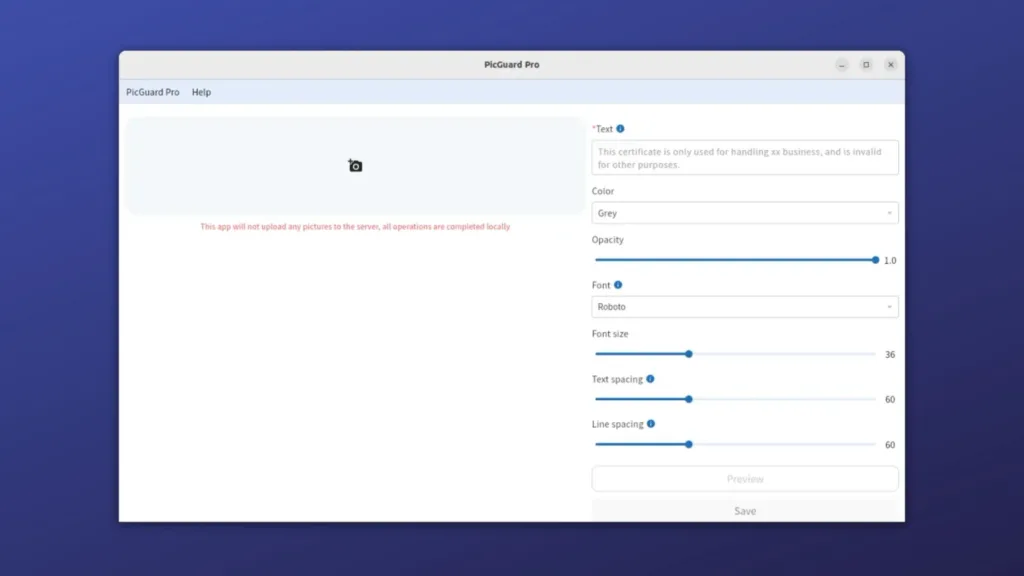 Imagem com a interface do PicGuard Pro