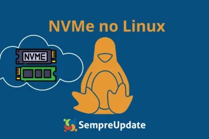 Representação visual do uso de NVMe no Linux com foco em desempenho SSD