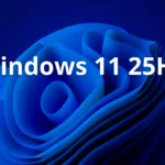Atualização Windows 11 KB5060829 com destaque para a versão 25H2 em fundo azul