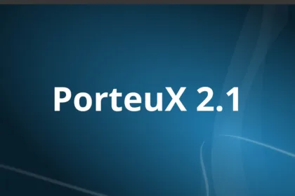 Tela inicial do PorteuX 2.1 com ambiente LXQt leve e minimalista