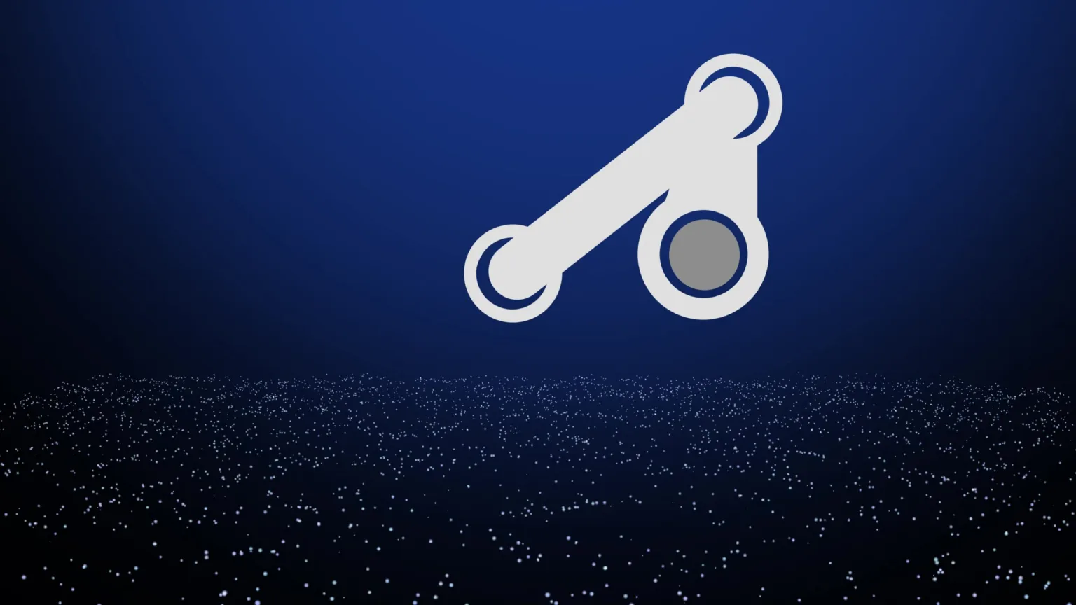 Logo do Steam em um desktop Linux com o cliente Steam aberto, representando a correção na atualização Steam Linux