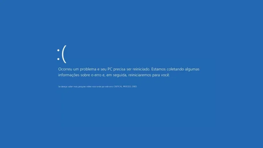 Tela azul da morte Windows