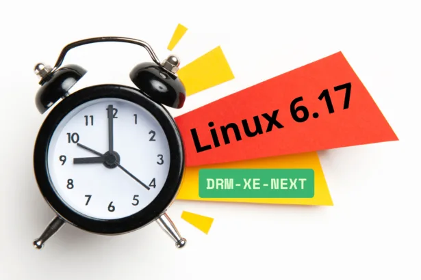 Ilustração conceitual sobre o Kernel Linux 6.17 e as novidades do driver DRM-Xe para GPUs Intel