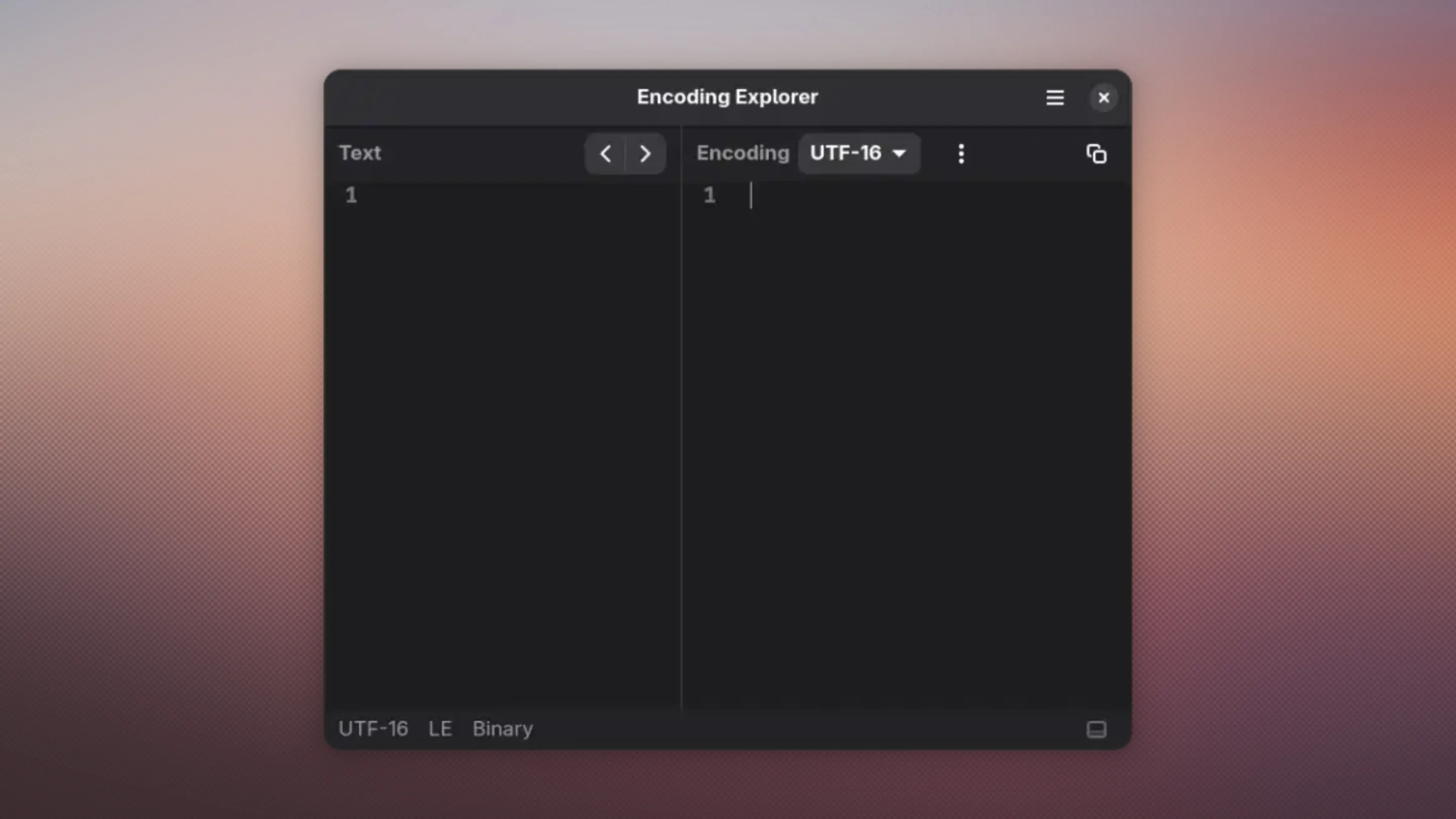 Imagem com a interface do Encoding Explorer
