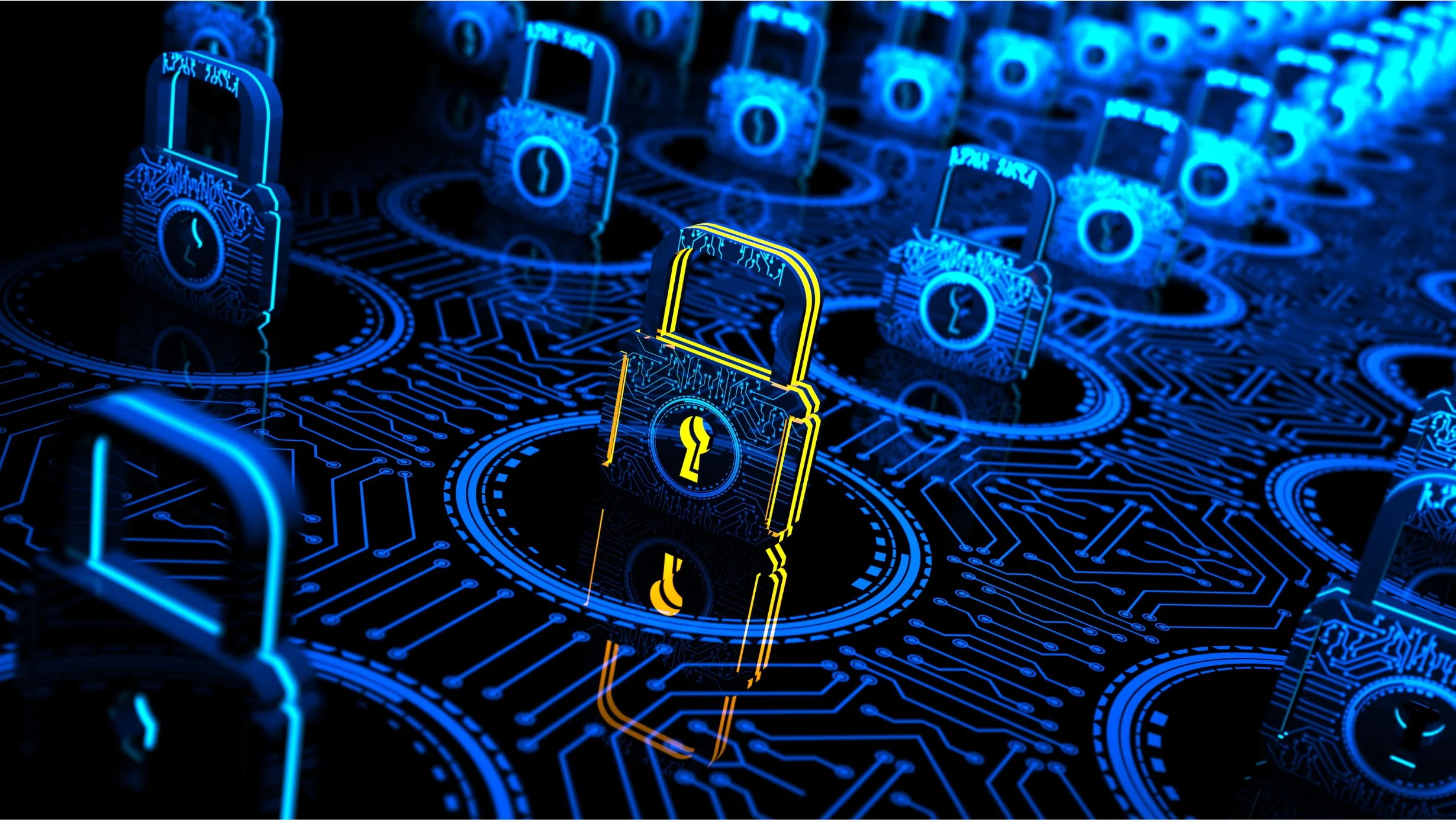Ilustração conceitual de criptografia de disco Linux usando LUKS em ambiente digital