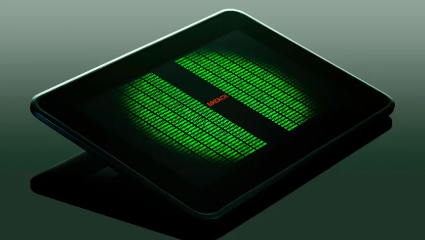 Terminal Linux com alerta de segurança representando a vulnerabilidade libblockdev
