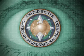 Selo do Office of Personnel Management representando violação da privacidade de dados governo