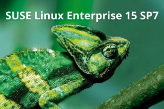 Imagem promocional do SUSE Linux Enterprise 15 SP7 com fundo verde característico