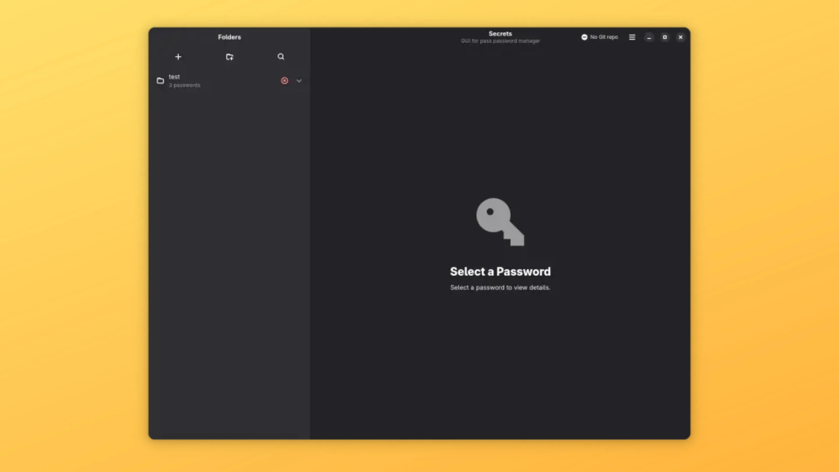 Imagem com a interface do Secrets