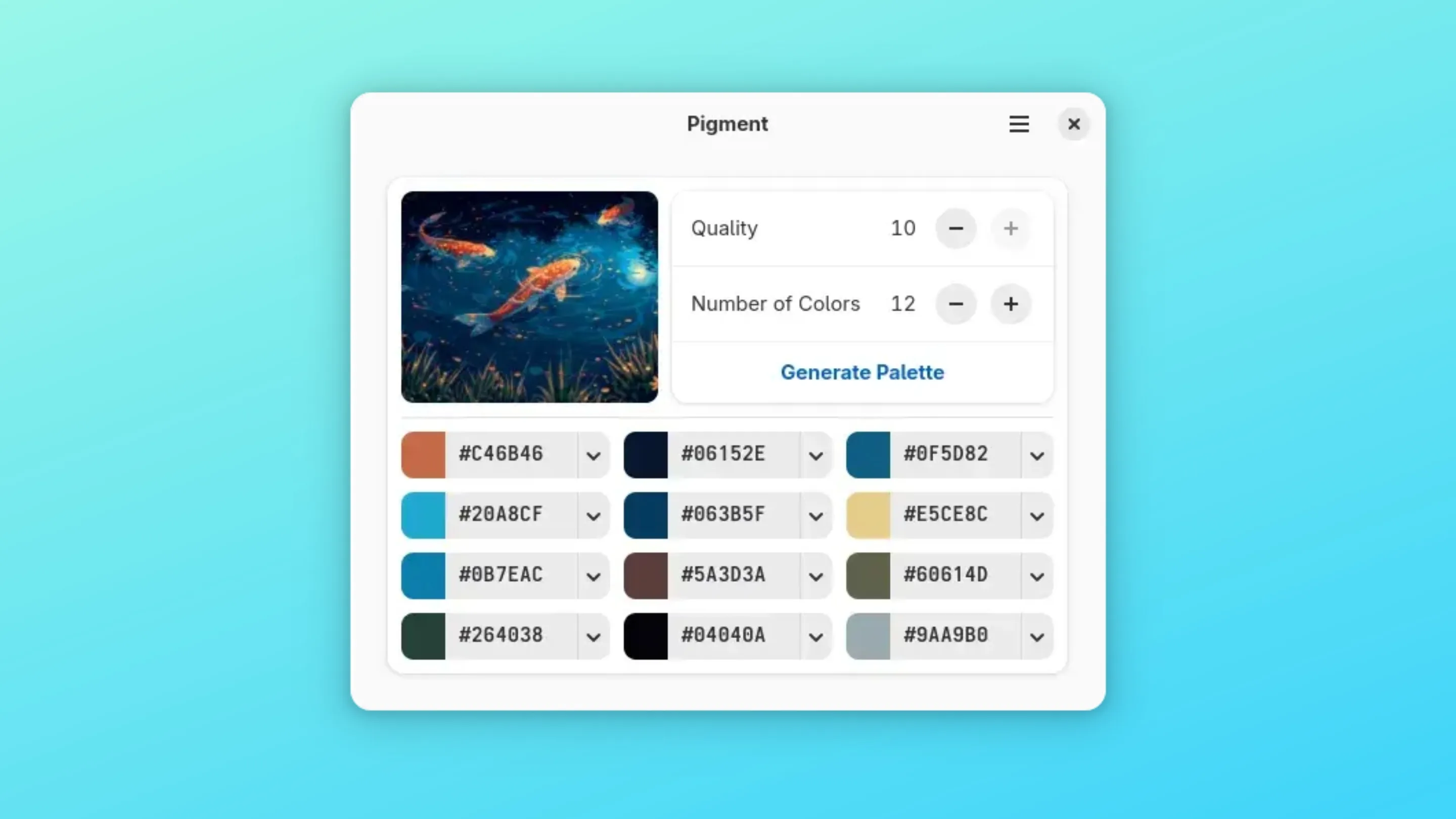 Imagem com a interface do Pigment