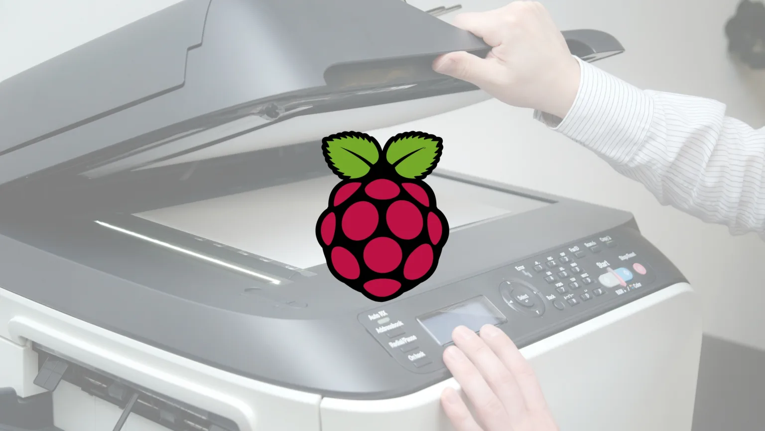 Scanner de mesa operado com Raspberry Pi para digitalizar documentos no Linux