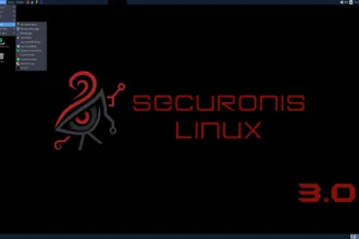 Interface do desktop da distribuição Securonis Linux 3.0 com foco em segurança