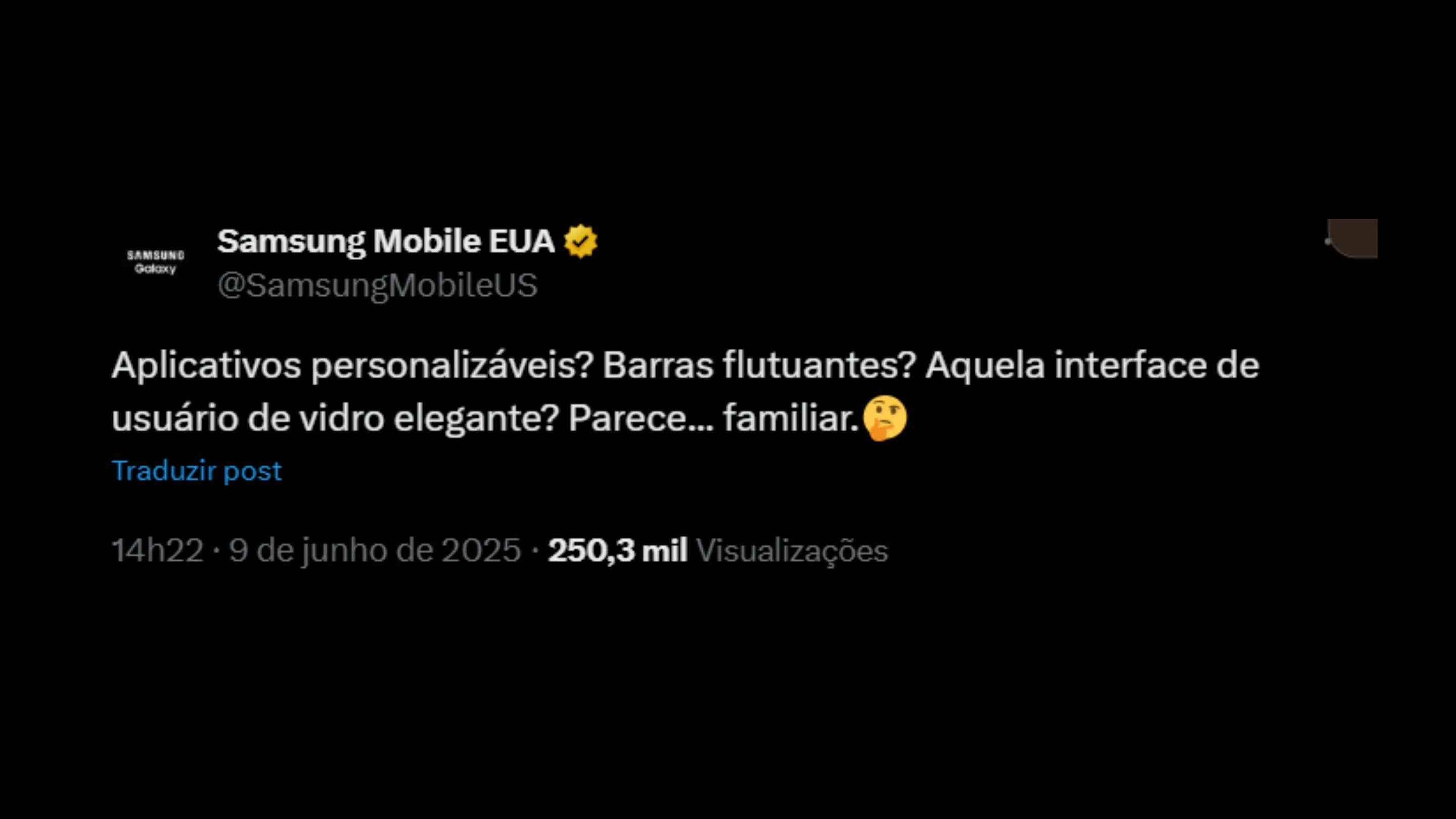 Mensagem Samsung X