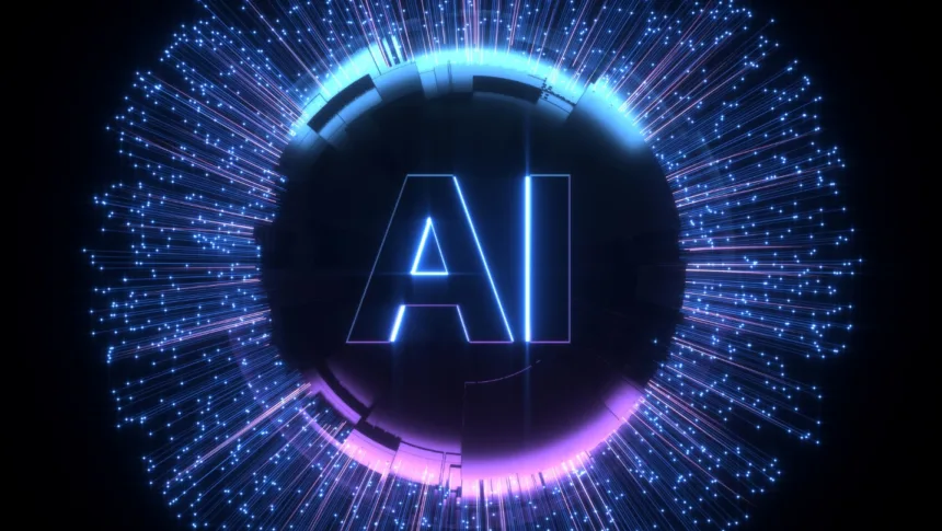 Visualização abstrata de inteligência artificial representando a mitigação do custo de falhas de software no Brasil