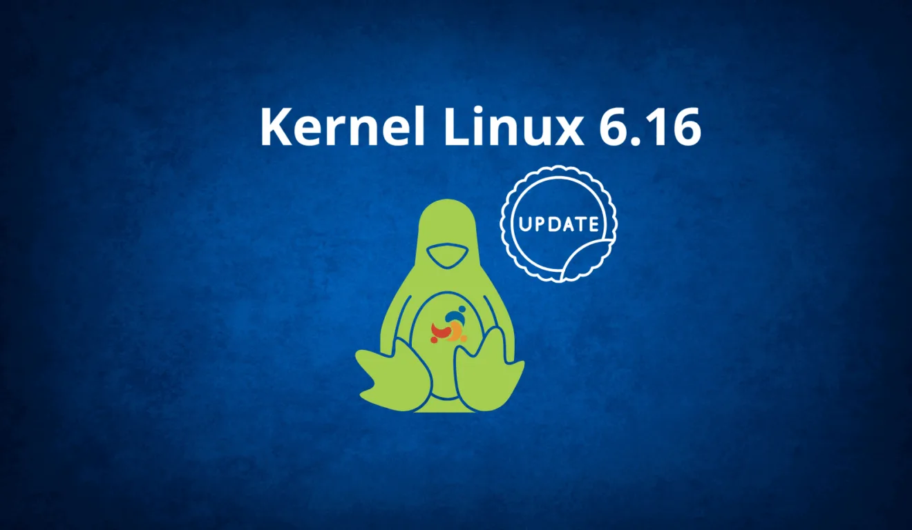 Representação do logo do Linux com o termo FUSE e 6.16, simbolizando as melhorias no FUSE Kernel Linux 6.16.
