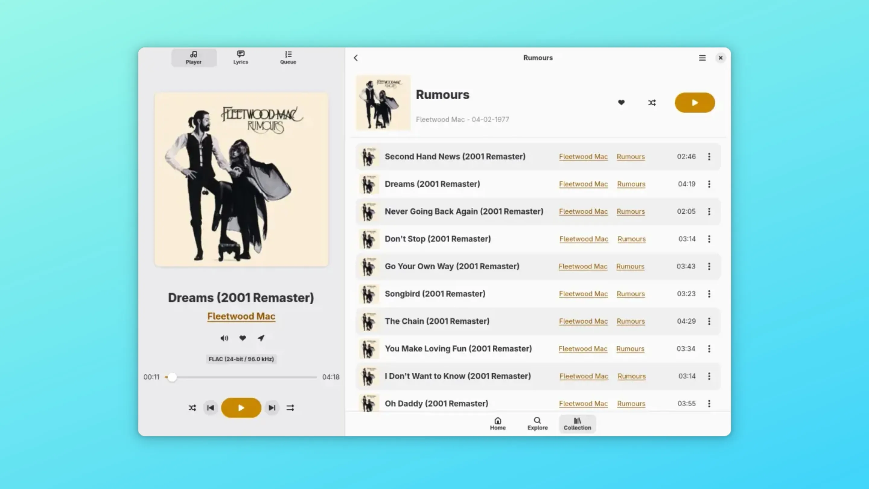 Imagem com a interface do High Tide