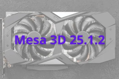 Print da Mesa 3D 25.1.2 com destaque para desempenho gráfico aprimorado no Linux