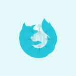 Logotipo estilizado do Firefox com símbolo de inteligência artificial ao centro