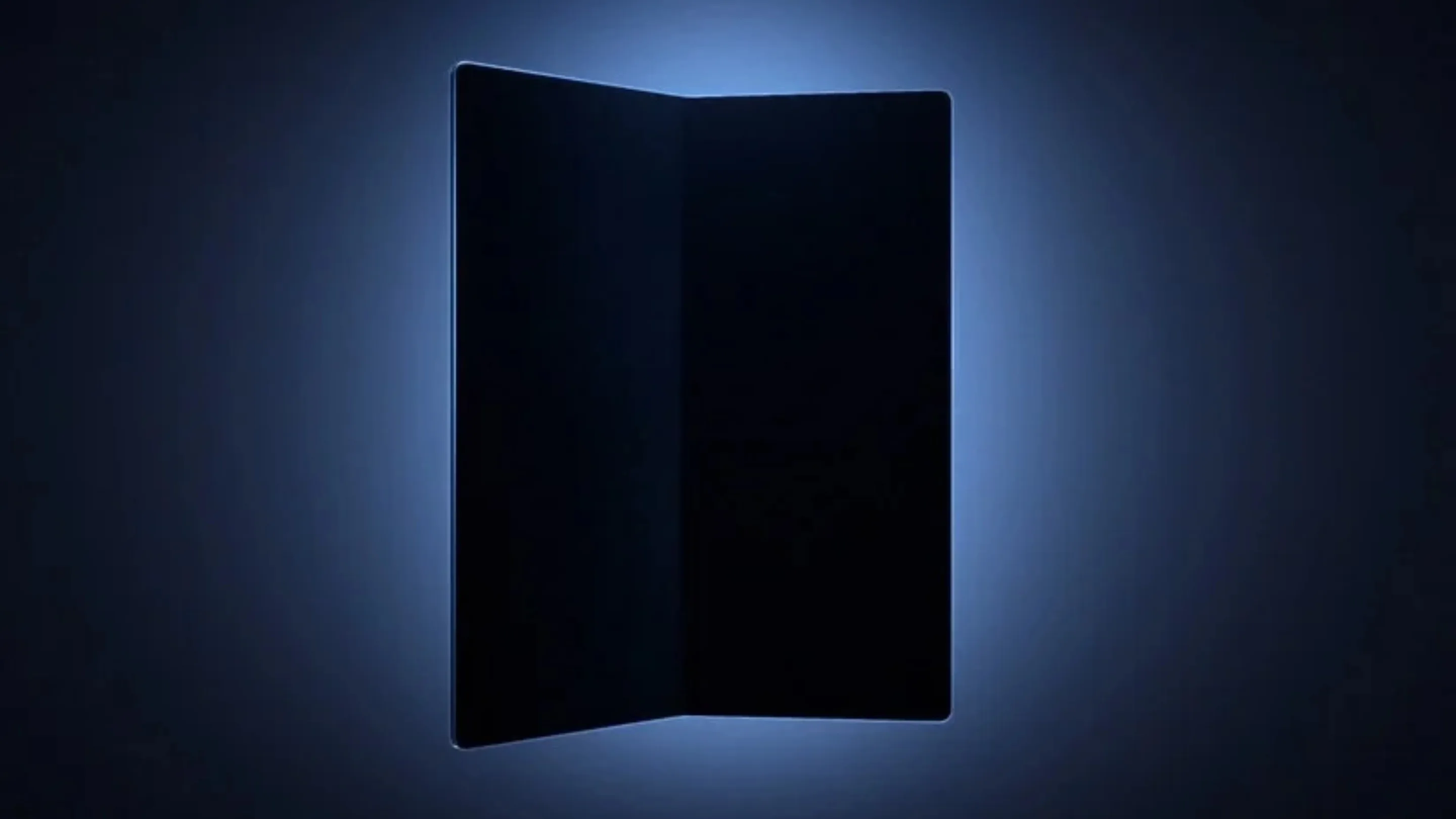 Imagem do Galaxy Z Fold 7 aberto e fechado destacando o design mais fino do novo dobrável da Samsung