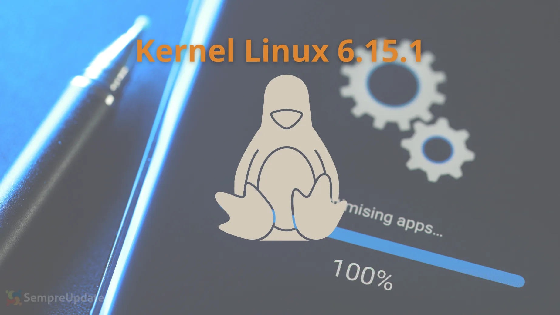 Imagem com ícone do Tux e texto Kernel Linux 6.15.1 destacando atualizações para ARM64, Snapdragon e TI