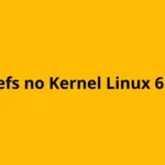 Bcachefs no Kernel Linux 6.16-rc2 com fundo amarelo e título em destaque