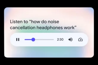 áudio Google