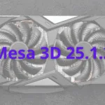 Print da Mesa 3D 25.1.2 com destaque para desempenho gráfico aprimorado no Linux