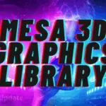 Logo da Mesa 3D Graphics Library com visual futurista, representando sua importância no ecossistema Linux