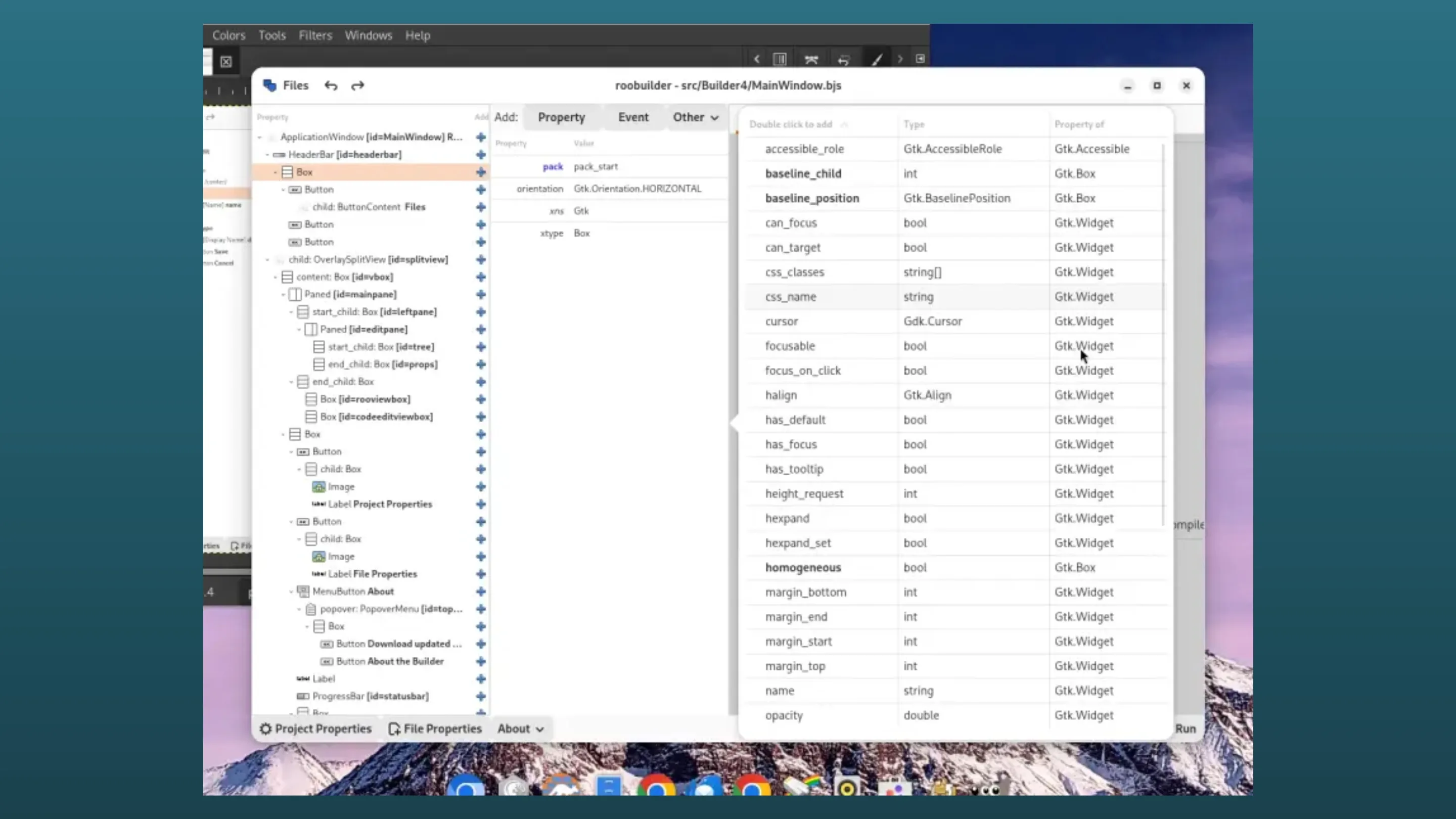 Instale o Roobuilder, um cruzamento entre Glade/Visual Studio, no Ubuntu, Fedora, Debian e outras distribuições Linux com Flatpak 2 Imagem com a interface do Roobuilder
